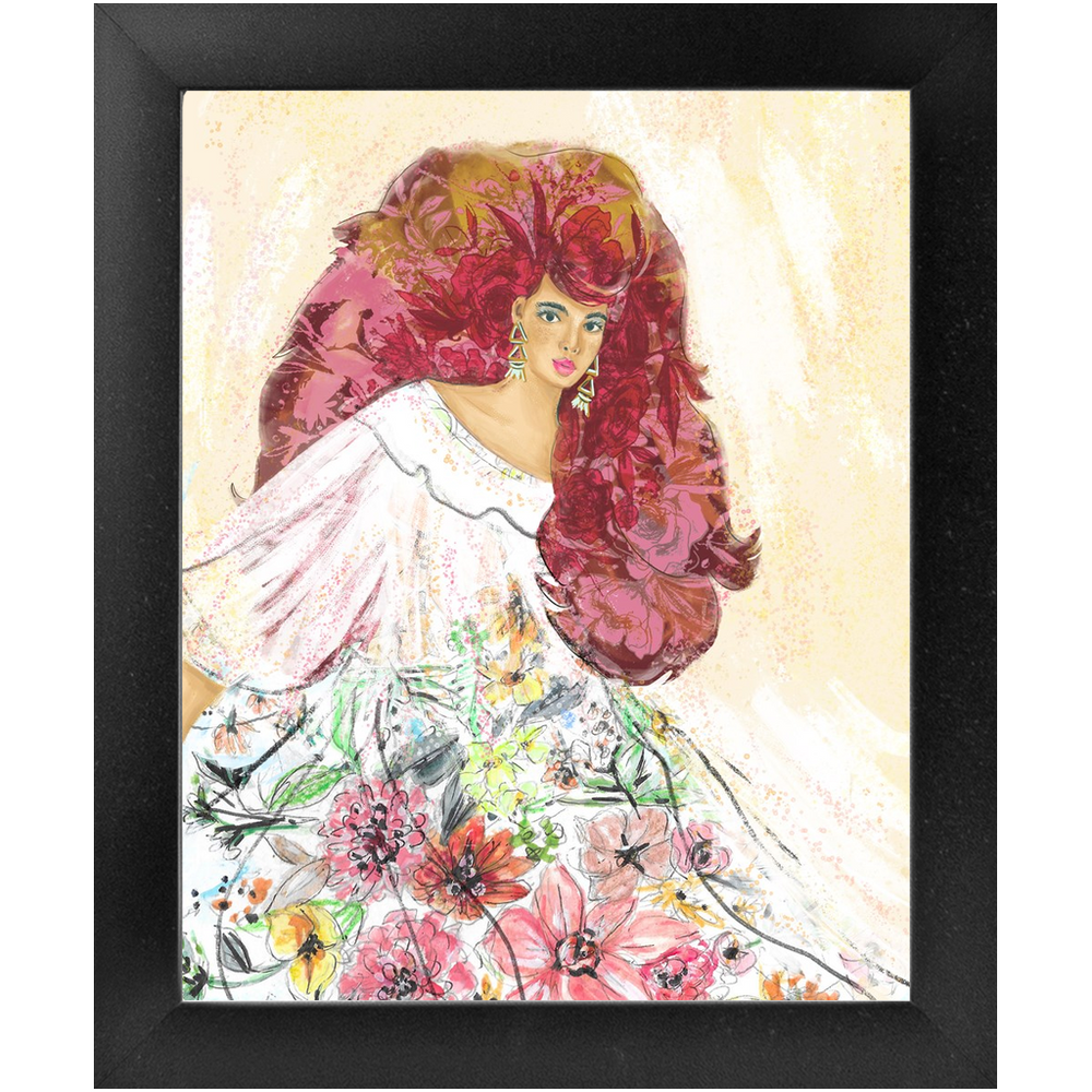 "Lady D" 8x10 Framed Art Print (2 colors)