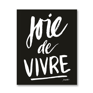 "Joie de Vivre" 8x10 Art Print - Black