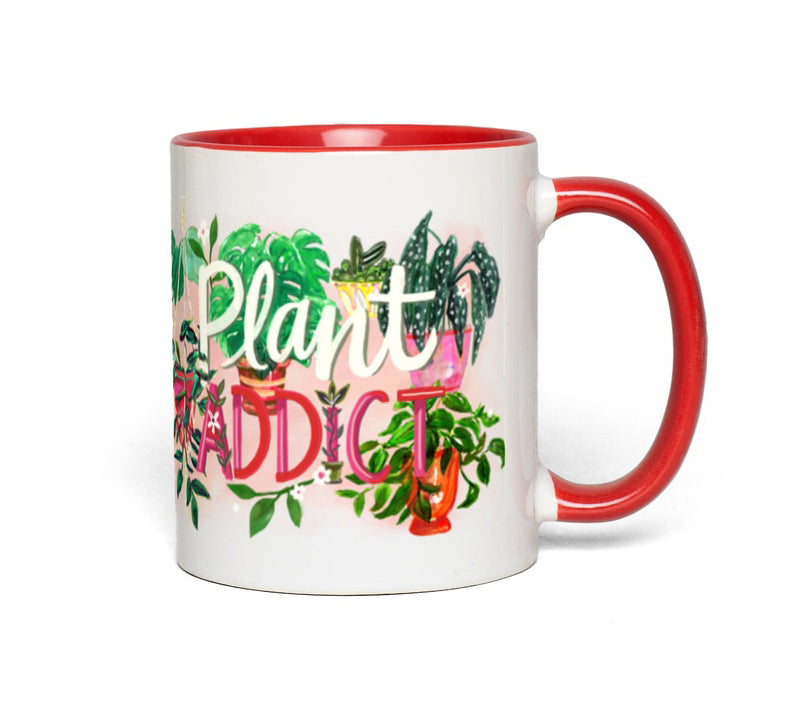 "Plant Addict" 11oz. Mug  with Accent Color