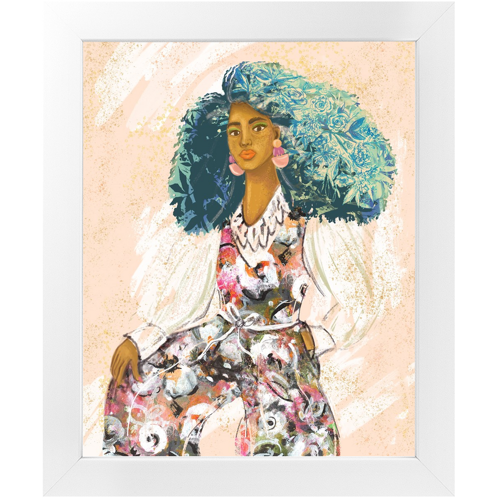 
                
                    Load image into Gallery viewer, &amp;quot;Lady B&amp;quot; Framed 8x10 Art Print (2 colors)
                
            